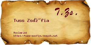 Tuss Zsófia névjegykártya