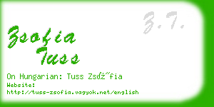 zsofia tuss business card